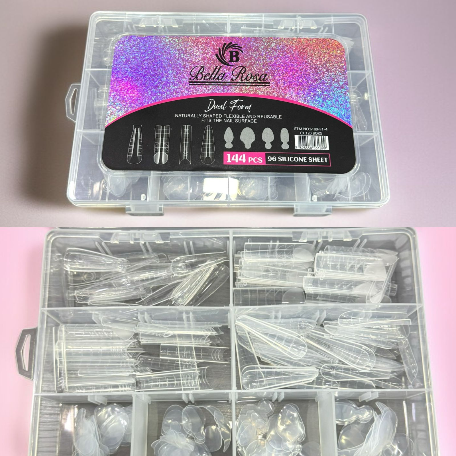 molde f1 4 formatos + adesivo para francesa reversa