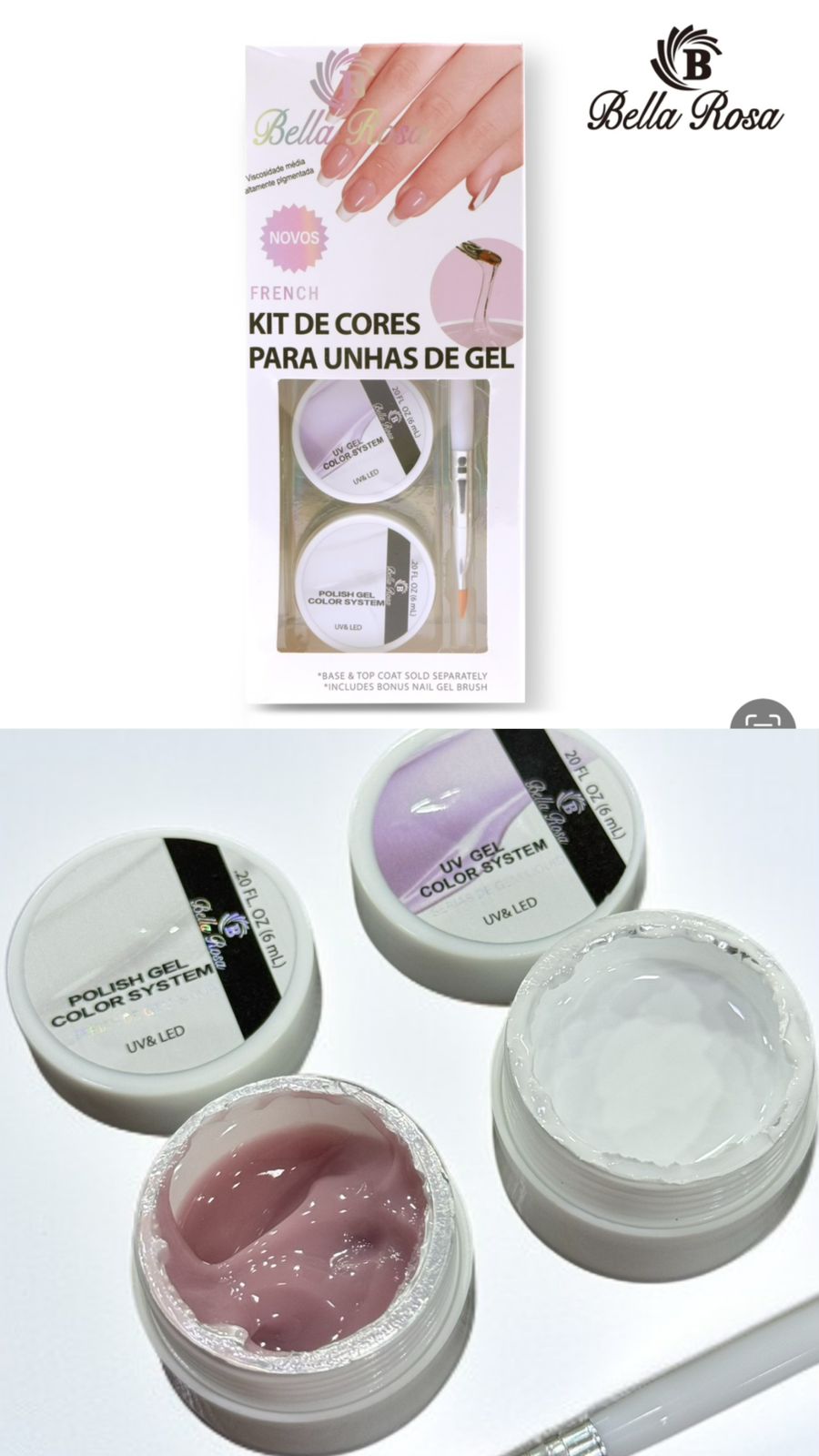 esmalte kit realista + francesinha